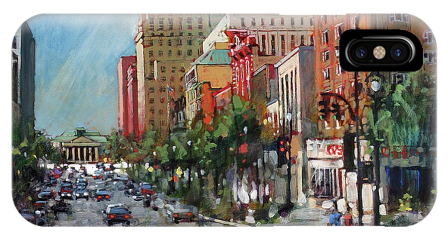 Raleigh iPhone X Case featuring the painting City Color by Dan Nelson