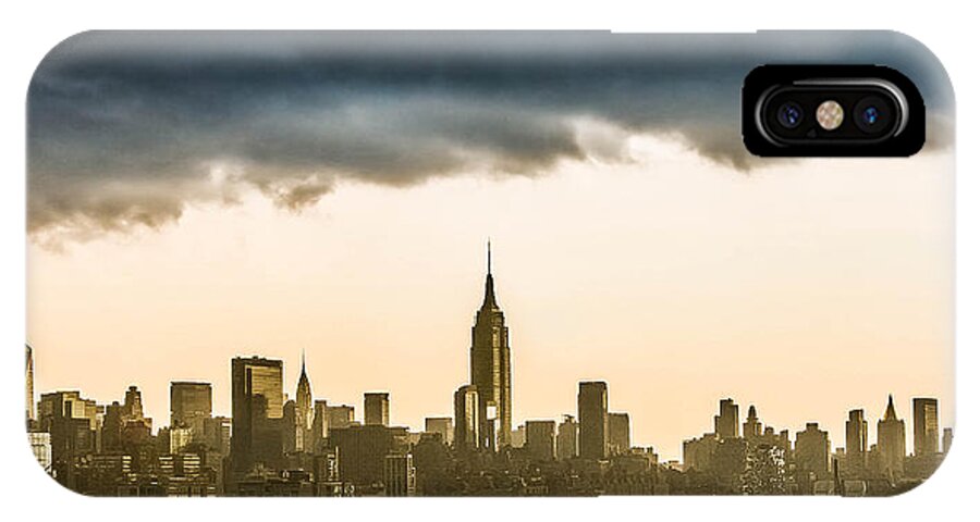 Nyc iPhone X Case featuring the photograph City Storm by Kathleen McGinley