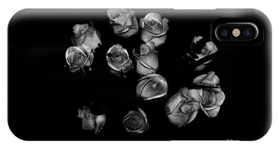 Prints Sale iPhone X Case featuring the photograph Classic Black Roses by Oksana Semenchenko