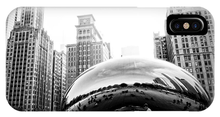 Chicago iPhone X Case featuring the photograph Cloud Gate Dark and Gritty by Frank Winters