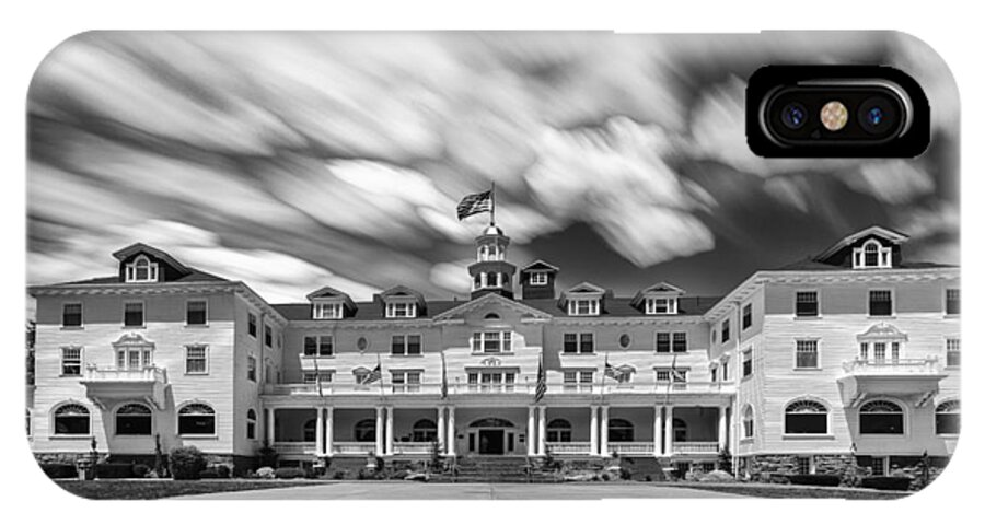 Historic iPhone X Case featuring the photograph Cloud Painting at the Stanley Hotel by Tony Locke
