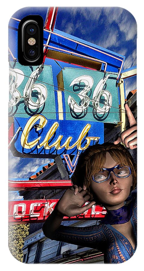 Club 36 iPhone X Case featuring the digital art Club 36 by Bob Winberry