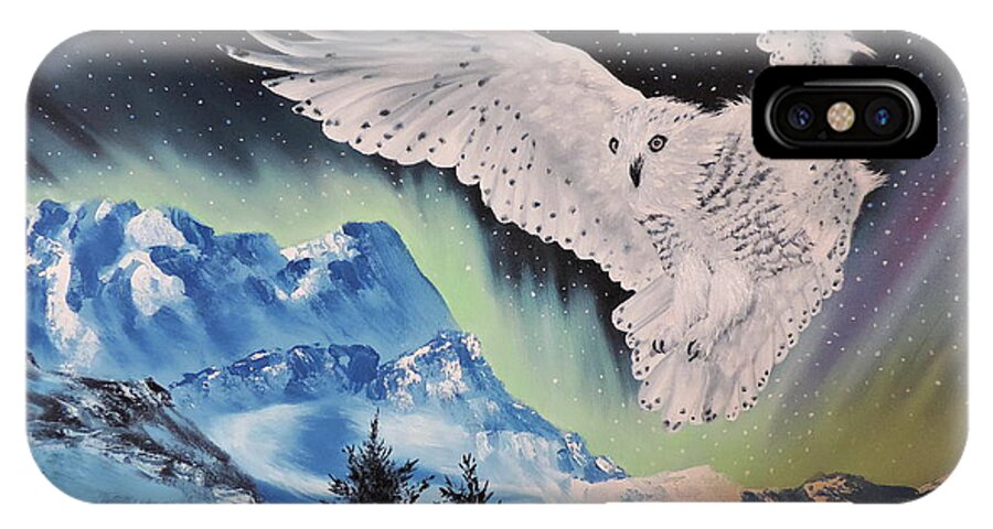 Snow iPhone X Case featuring the painting Color My World by Dianna Lewis