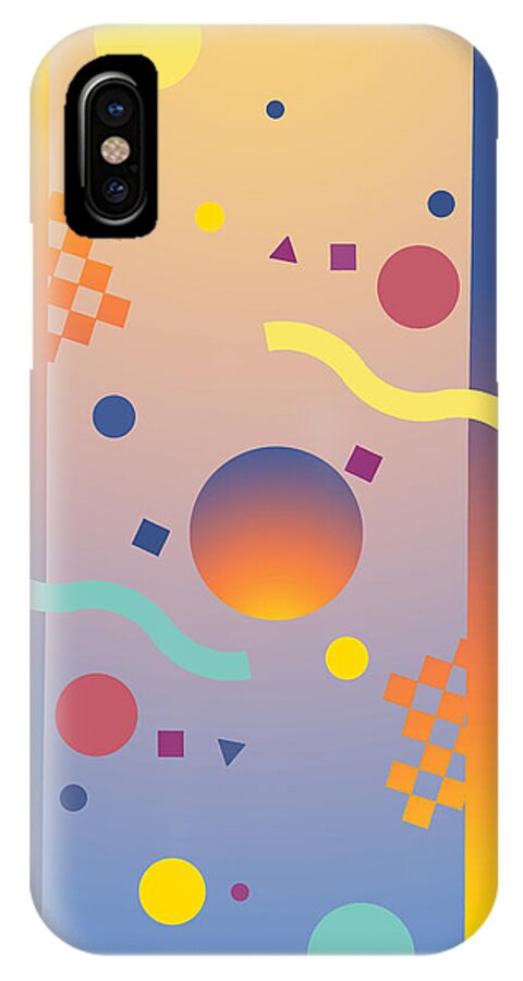 Color Musical Interpretation iPhone X Case featuring the drawing Color Version by David Chestnutt