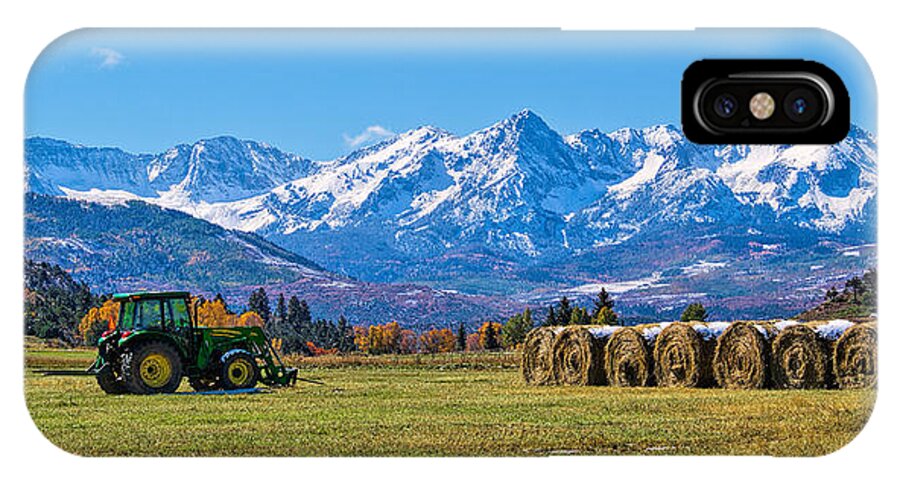 Autum iPhone X Case featuring the photograph Colorado Hayfield by Rick Wicker