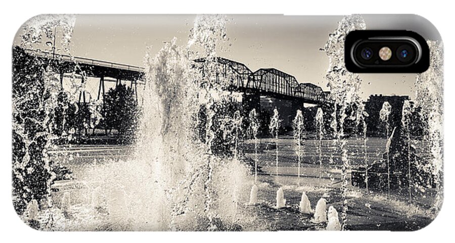 Coolidge Park Fountains iPhone X Case featuring the photograph Coolidge Park Fountains by Steven Llorca