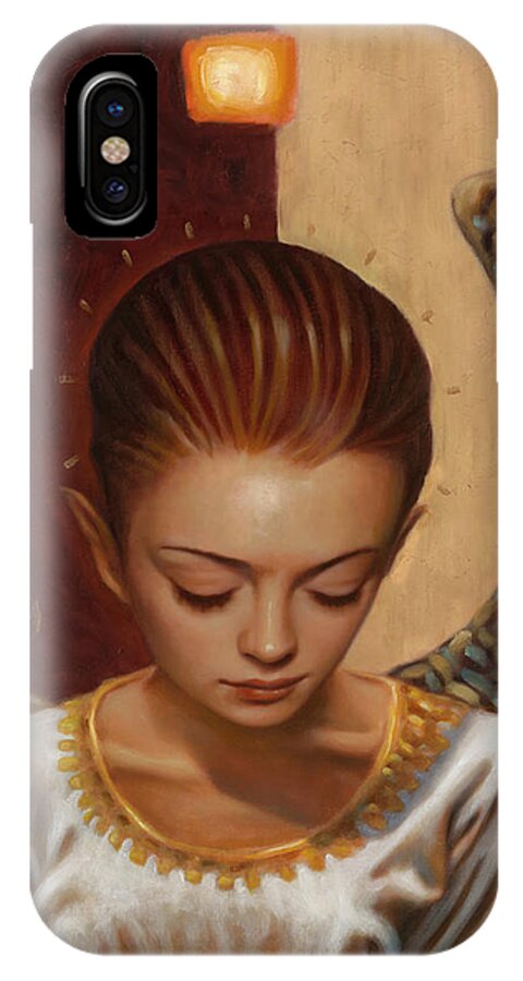 Angel iPhone X Case featuring the mixed media Coppertop by Vic Lee