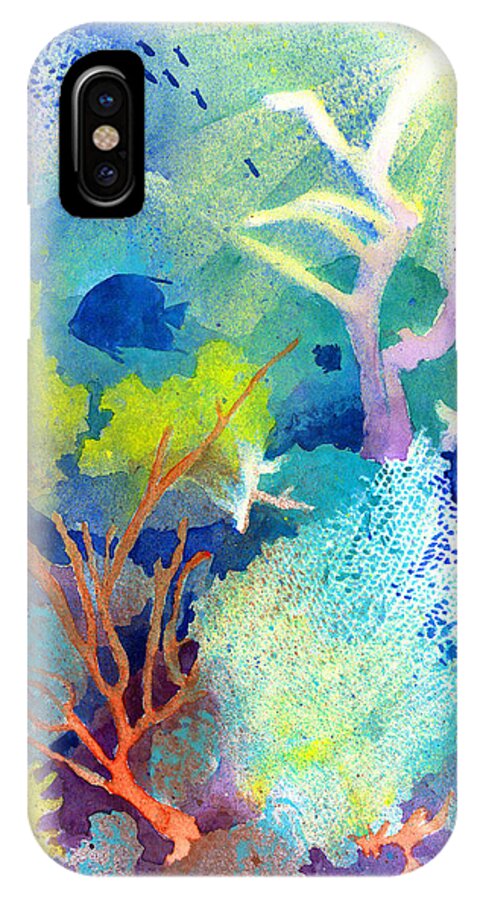 Coral Reefs iPhone X Case featuring the painting Coral Reef Dreams 1 by Pauline Walsh Jacobson
