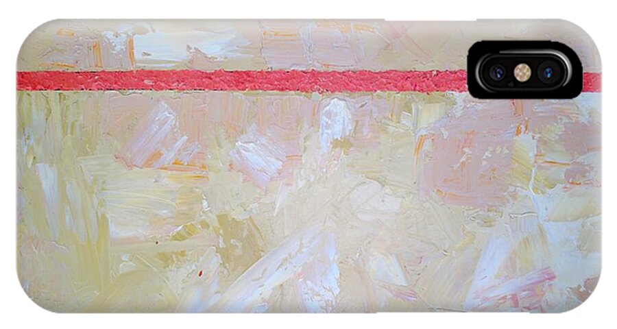 Oil Painting iPhone X Case featuring the painting Coral Sands by Linda Bright Toth