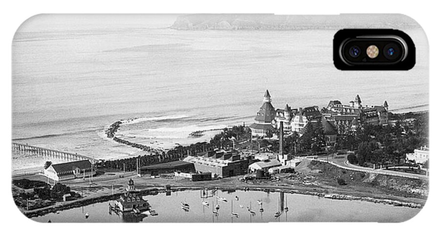 Coronado From Above 1920s iPhone X Case featuring the photograph Coronado From Above 1920's by Glenn McNary