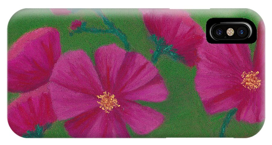 Cosmos iPhone X Case featuring the pastel Cosmos by Anne Katzeff