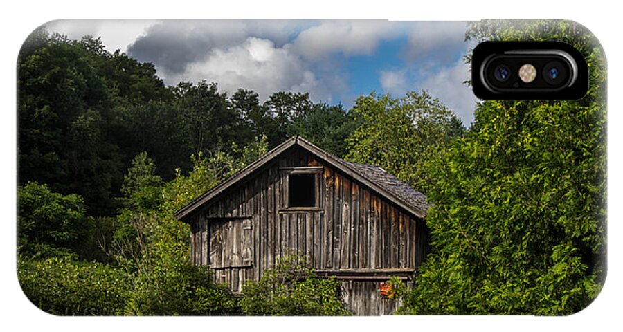 Landscape iPhone X Case featuring the photograph Cottage in the woods by Barbara Blanchard