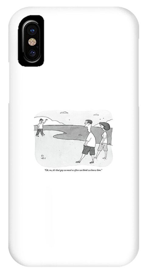Couple Walking On Beach iPhone X Case