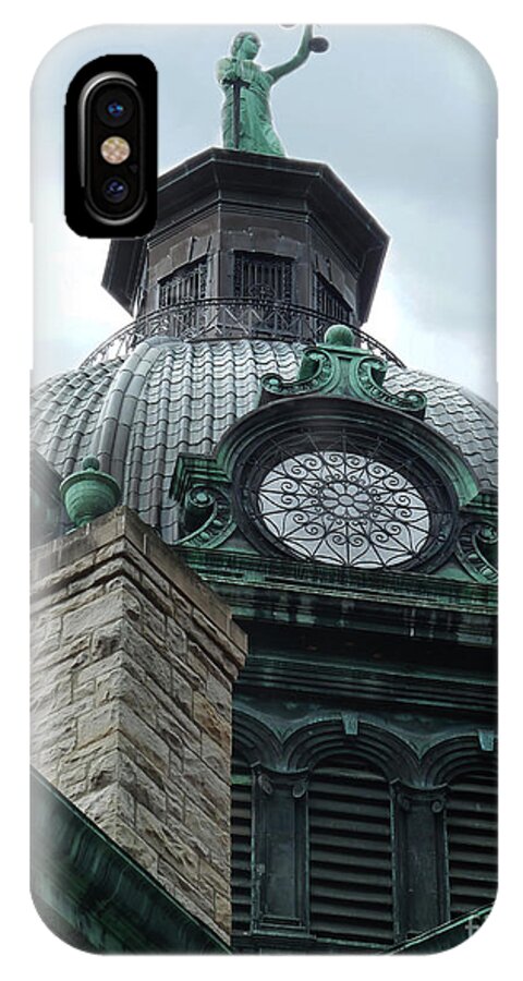 Courthouse Dome iPhone X Case featuring the photograph Courthouse Dome In Binghamton NY by Sally Simon