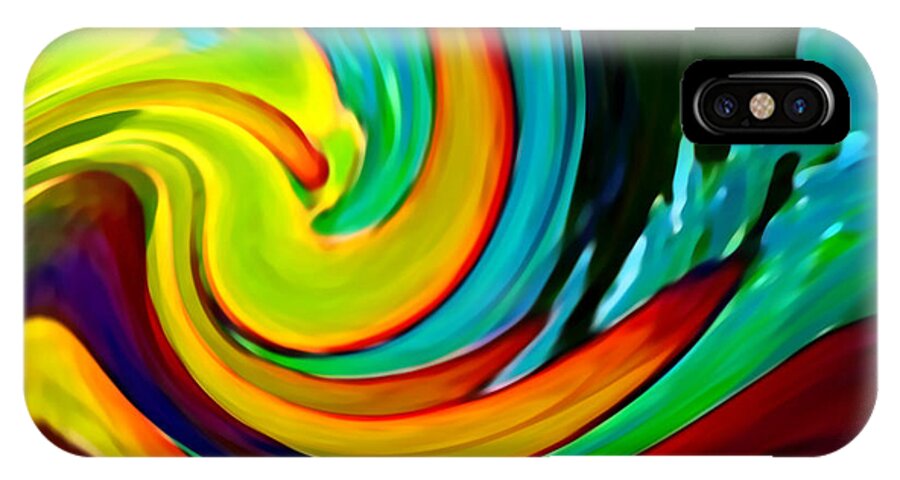Waves iPhone X Case featuring the painting Crashing Wave by Amy Vangsgard