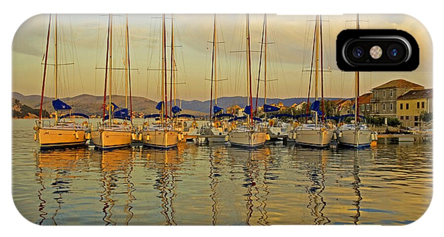 Croatia iPhone X Case featuring the photograph Croatian sailboats by Dennis Cox