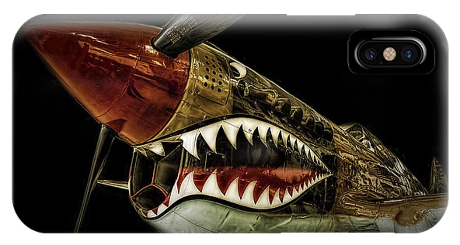 Ine Art Photography iPhone X Case featuring the photograph Curtiss P40 Warhawk ... by Chuck Caramella