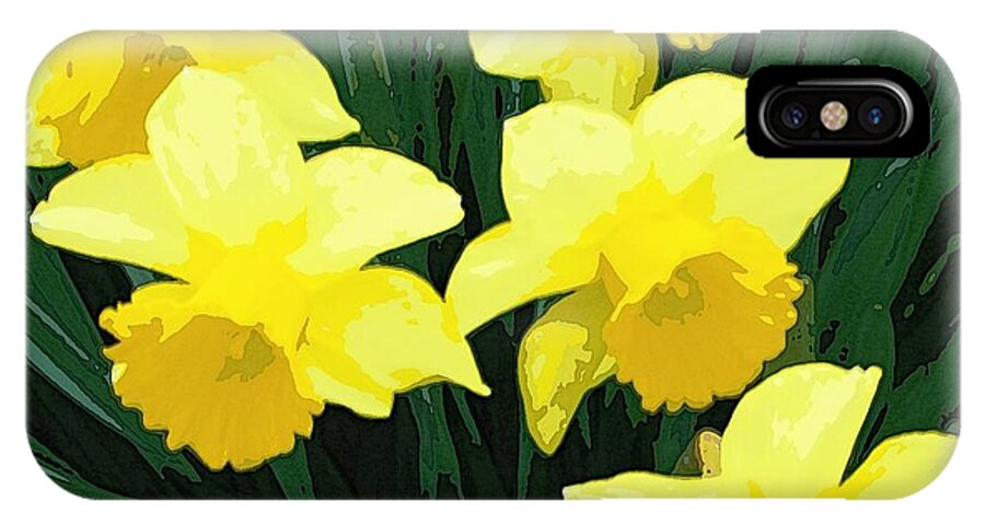 Daffodil iPhone X Case featuring the photograph Daffodil Song by Pamela Hyde Wilson