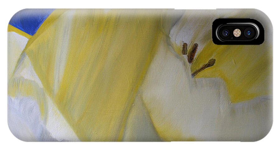Flower iPhone X Case featuring the painting Daffodils by Claudia Goodell