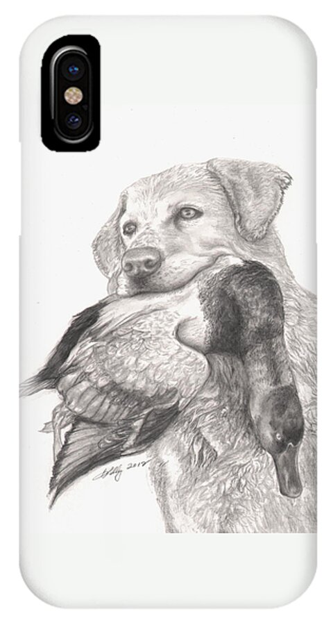 Animals iPhone X Case featuring the drawing Daisy by Kathleen Kelly Thompson