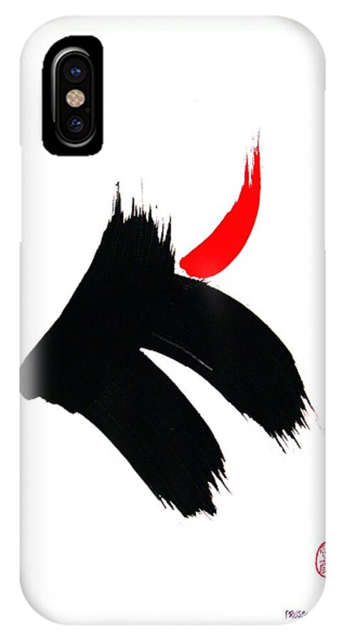 Abstract iPhone X Case featuring the painting Dansu kara Dansa by Thea Recuerdo