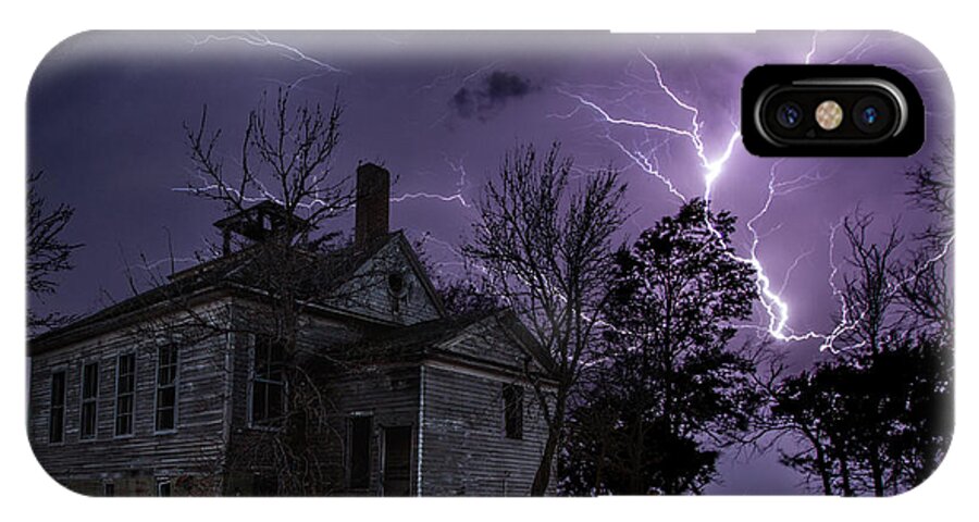 Dark Place iPhone X Case featuring the photograph Dark Stormy Place by Aaron J Groen