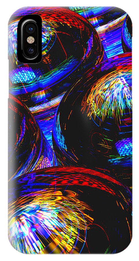 Abstract iPhone X Case featuring the digital art Das Glasperlenspiel by Andreas Thust
