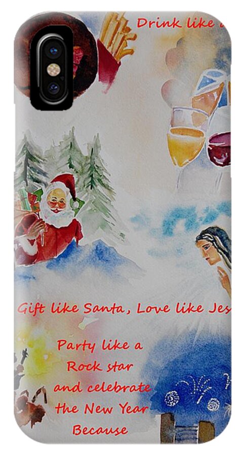 December iPhone X Case featuring the painting December by Geeta Yerra
