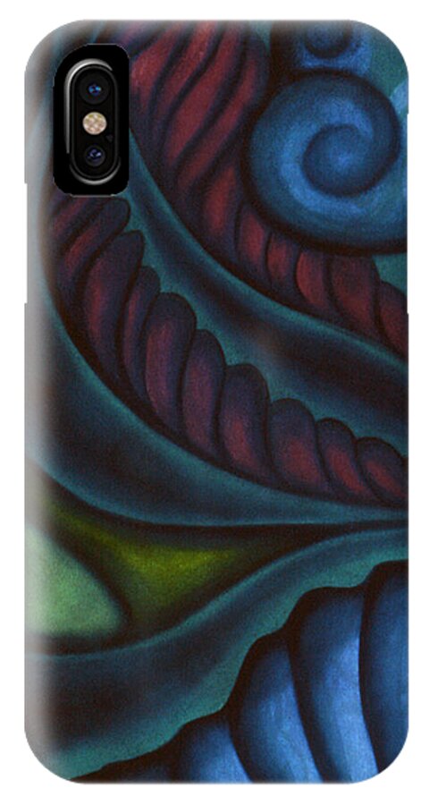 Abstract iPhone X Case featuring the pastel Deep by Susan Will