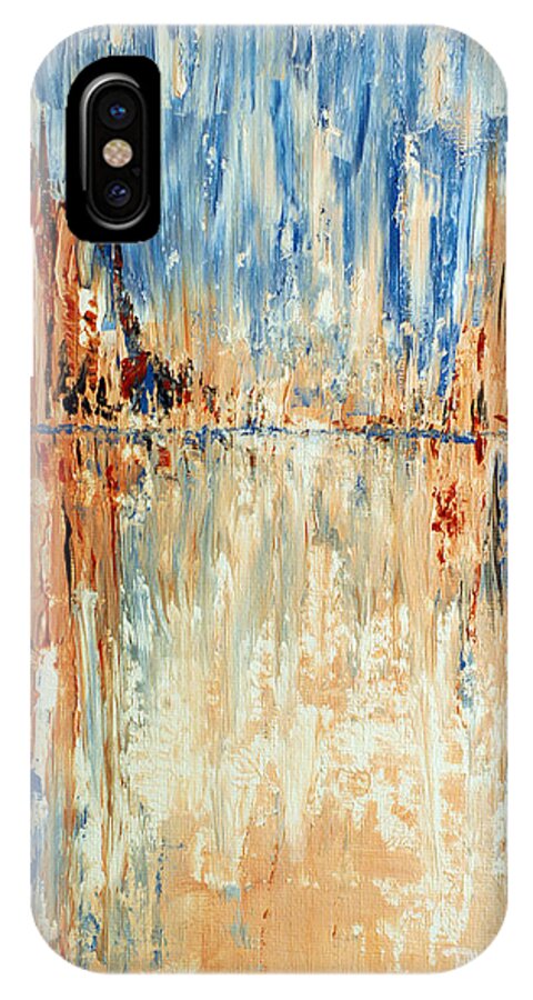 Desert iPhone X Case featuring the painting Desert Mirage by Donna Blackhall