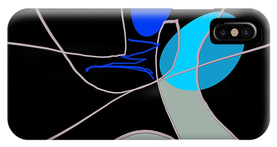 Different Perspective Abstract Art Paintings iPhone X Case featuring the painting Different Perspective by RjFxx at beautifullart com Friedenthal