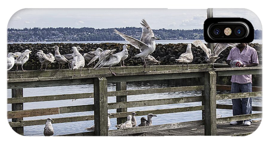 Bird iPhone X Case featuring the photograph Dinner at the Marina by Cathy Anderson