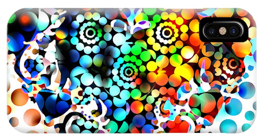 Heart-love-color-dance-disco-peace-zen-bliss-tears-rainbow-harmony-prints-limited-edition-artist-online-gallery-poster-wedding-baby-decor-interior-design-wall-art-sofa-interiordesign-decor-hgtv iPhone X Case featuring the painting Disco Heart by Robert R Splashy Art Abstract Paintings