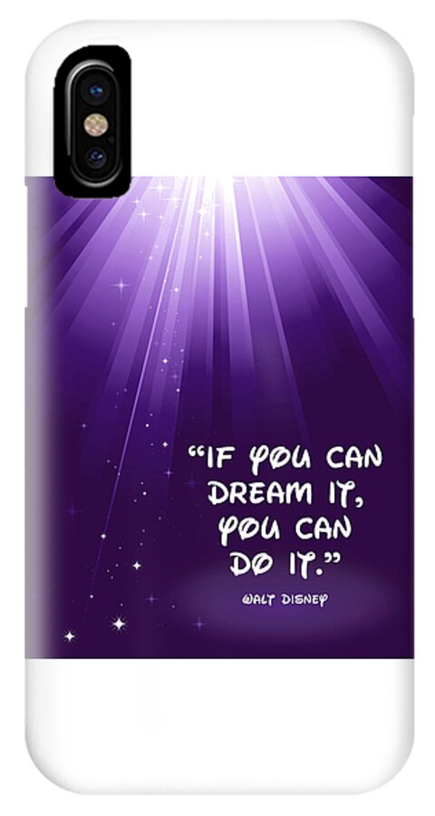 Disney iPhone X Case featuring the digital art Disney's Dream It by Nancy Ingersoll