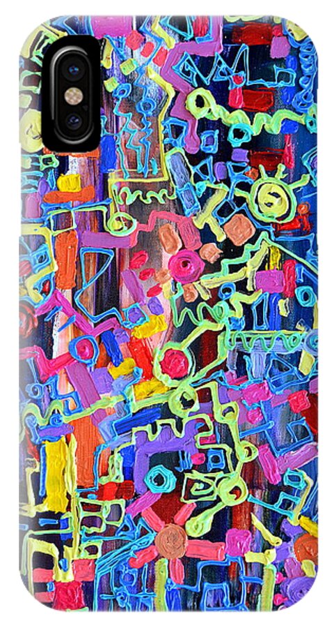 Diversion iPhone X Case featuring the painting Divertissment by Regina Valluzzi