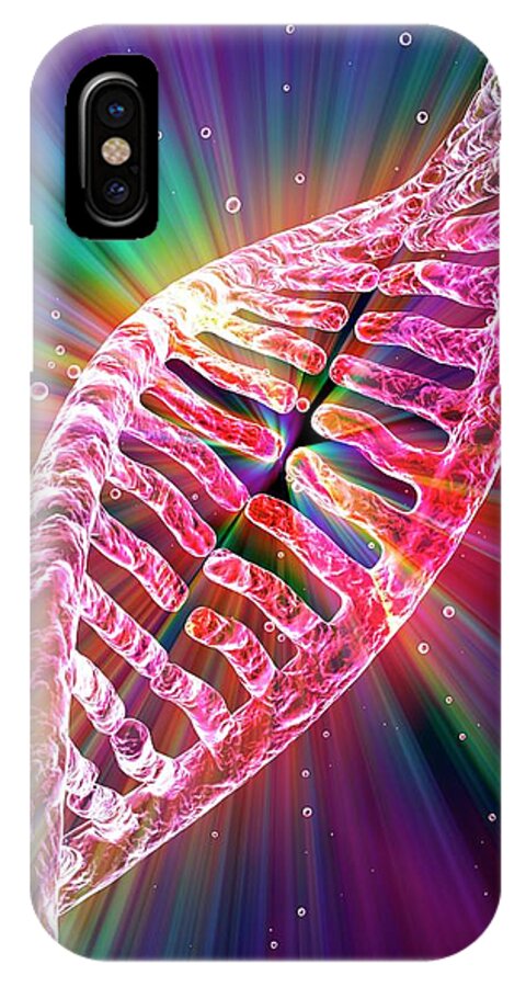 3d Model iPhone X Case featuring the photograph Dna by Alfred Pasieka