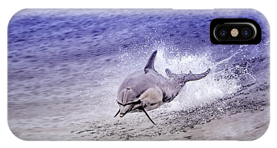 Dolphin iPhone X Case featuring the photograph Dolphin Jumping by David Millenheft