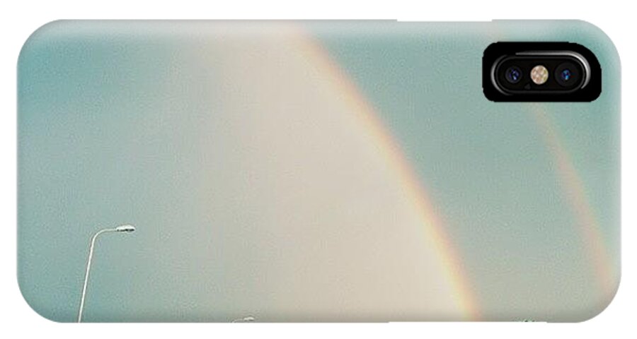 Beautiful iPhone X Case featuring the photograph Double Rainbow 🌈 by Raimond Klavins