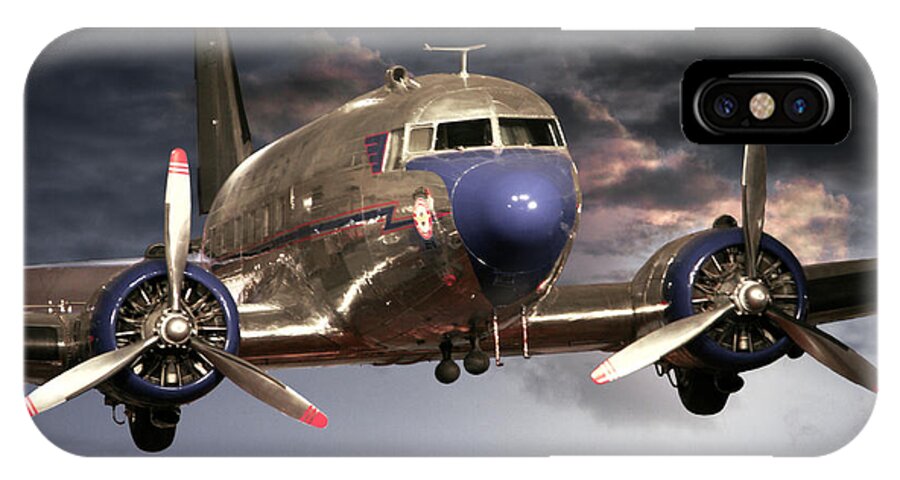 Plane iPhone X Case featuring the photograph Douglas DC 3 by John Haldane