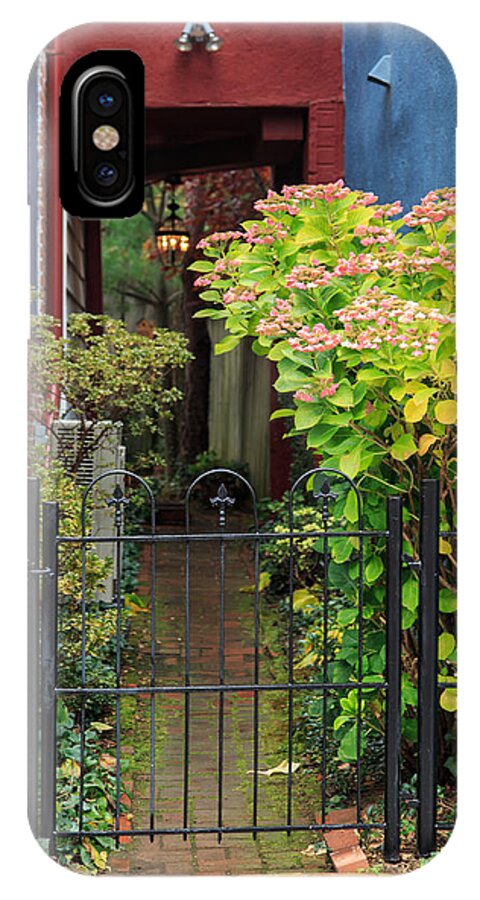Annapolis iPhone X Case featuring the photograph Downtown Garden Path by Jennifer Casey