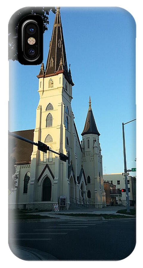 Church iPhone X Case featuring the photograph Downtown Worship by Caryl J Bohn