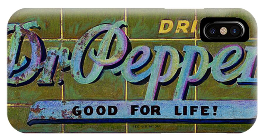 Dr Pepper iPhone X Case featuring the painting Dr Pepper by Cindy McIntyre