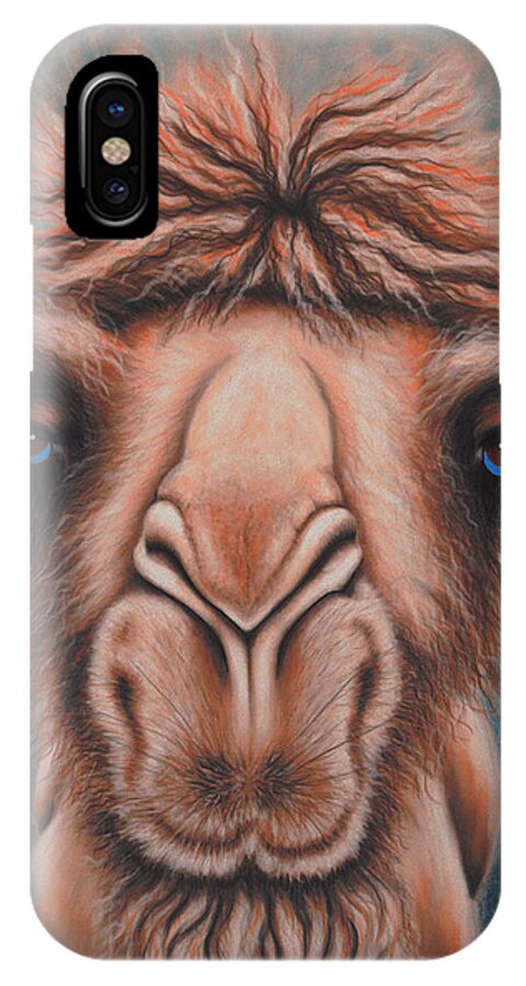 Camel iPhone X Case featuring the painting Dreamy Eyes by Lori Sutherland