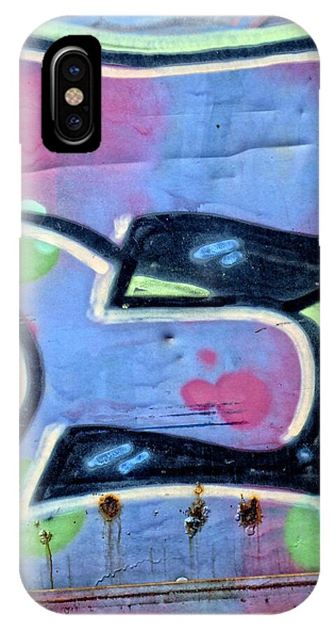Graffiti iPhone X Case featuring the photograph E Is For Equality by Donna Blackhall