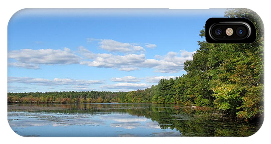 Waterscape iPhone X Case featuring the photograph Early Autumn Scituate Reservoir by Lili Feinstein