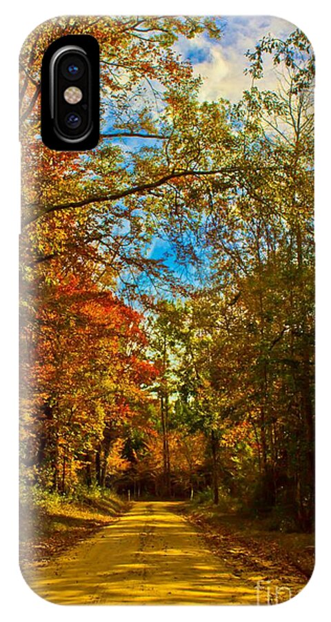 Michael Tidwell Photography iPhone X Case featuring the photograph East Texas Back Roads HDR by Michael Tidwell