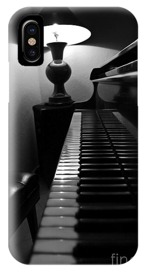 Piano iPhone X Case featuring the photograph Ebony and Ivory by Al Bourassa