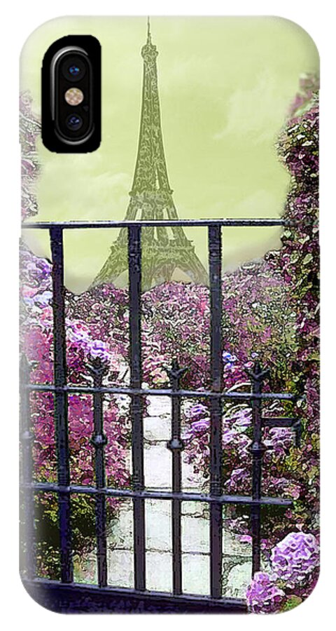 Eiffel Tower iPhone X Case featuring the photograph Eiffel Garden by Lee Owenby