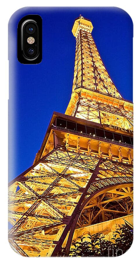 Eiffel Tower iPhone X Case featuring the photograph Eiffel Tower Paris Las Vegas by Kate McKenna