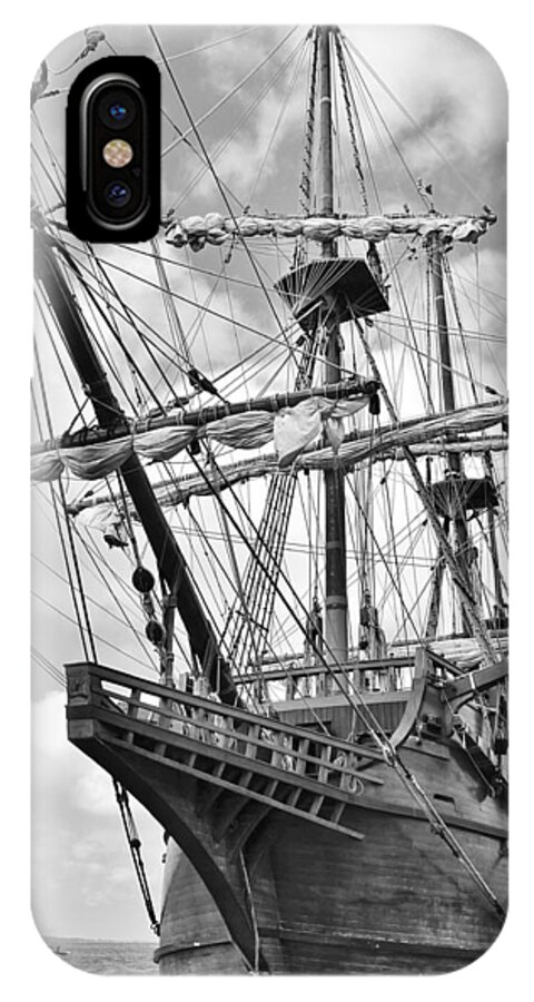 Tall Ship iPhone X Case featuring the photograph El Galeon - Spanish Tall Ship - Ocean City Maryland by Kim Bemis